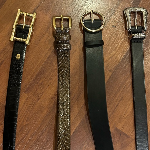 5 genuine leather high quality Italian Ralph Lauren Allsaints Chain Belts black - Picture 3 of 12